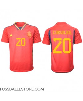 Günstige Spanien Daniel Carvajal #20 Heimtrikot WM 2022 Kurzarm